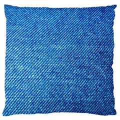 Jeans Blue  Large Cushion Case (one Side) by artworkshop