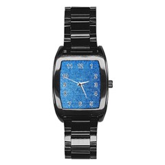 Jeans Blue  Stainless Steel Barrel Watch by artworkshop