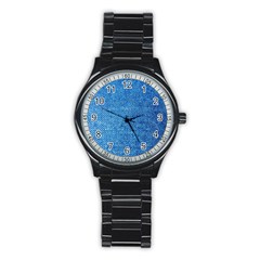 Jeans Blue  Stainless Steel Round Watch by artworkshop