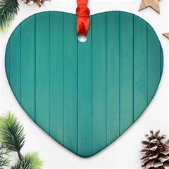 Green Surface  Heart Ornament (two Sides) by artworkshop