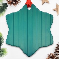 Green Surface  Snowflake Ornament (two Sides) by artworkshop