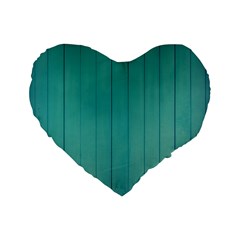 Green Surface  Standard 16  Premium Heart Shape Cushions by artworkshop