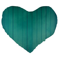 Green Surface  Large 19  Premium Flano Heart Shape Cushions by artworkshop