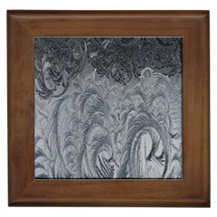 Ice Frost Crystals Framed Tile by artworkshop