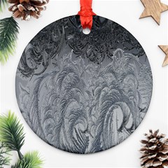 Ice Frost Crystals Ornament (round) by artworkshop