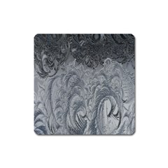 Ice Frost Crystals Square Magnet by artworkshop