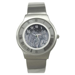 Ice Frost Crystals Stainless Steel Watch by artworkshop