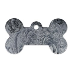 Ice Frost Crystals Dog Tag Bone (one Side)