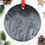 Ice Frost Crystals Round Ornament (Two Sides) Front