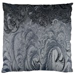 Ice Frost Crystals Large Cushion Case (One Side) Front