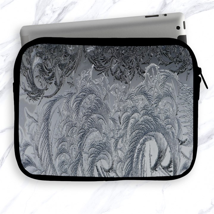 Ice Frost Crystals Apple iPad 2/3/4 Zipper Cases