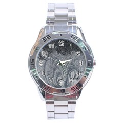 Ice Frost Crystals Stainless Steel Analogue Watch by artworkshop