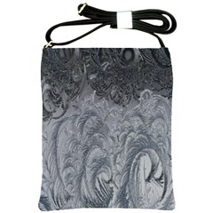 Ice Frost Crystals Shoulder Sling Bag by artworkshop