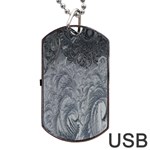 Ice Frost Crystals Dog Tag USB Flash (Two Sides) Front