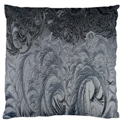 Ice Frost Crystals Large Cushion Case (one Side) by artworkshop