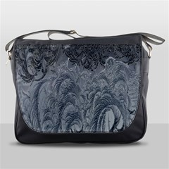 Ice Frost Crystals Messenger Bag by artworkshop