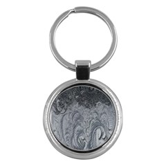 Ice Frost Crystals Key Chain (round) by artworkshop