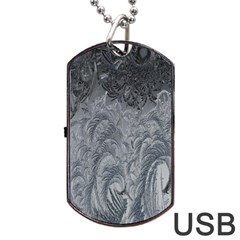 Ice Frost Crystals Dog Tag Usb Flash (two Sides)