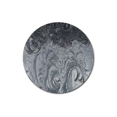 Ice Frost Crystals Magnet 3  (round) by artworkshop