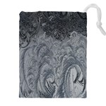 Ice Frost Crystals Drawstring Pouch (4XL) Front