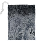 Ice Frost Crystals Drawstring Pouch (4XL) Back