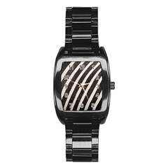  Zebra Pattern  Stainless Steel Barrel Watch by artworkshop