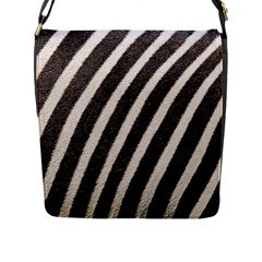  Zebra Pattern  Flap Closure Messenger Bag (l) by artworkshop