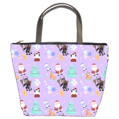 Purple Krampus Christmas Bucket Bag