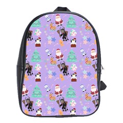 Purple Krampus Christmas School Bag (large)