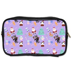 Purple Krampus Christmas Toiletries Bag (two Sides)