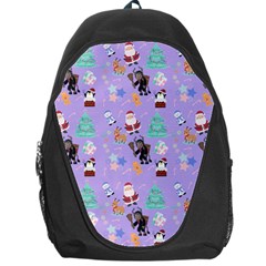 Purple Krampus Christmas Backpack Bag