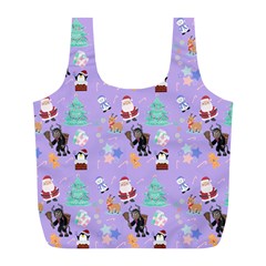 Purple Krampus Christmas Full Print Recycle Bag (l)