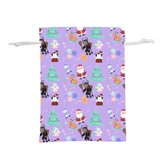 Purple Krampus Christmas Lightweight Drawstring Pouch (m)