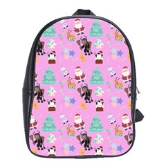 Pink Krampus Christmas School Bag (large)