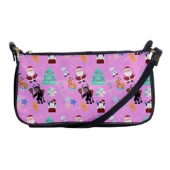 Pink Krampus Christmas Shoulder Clutch Bag