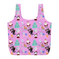 Pink Krampus Christmas Full Print Recycle Bag (l)