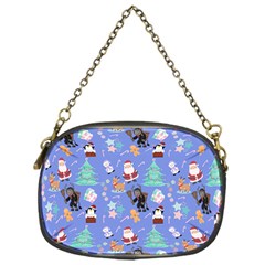 Blue Krampus Christmas Chain Purse (one Side)