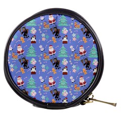 Blue Krampus Christmas Mini Makeup Bag