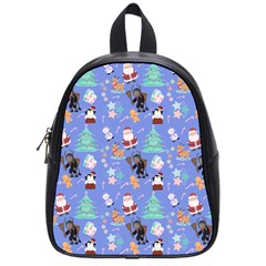 Blue Krampus Christmas School Bag (small)