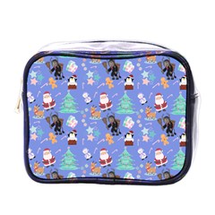 Blue Krampus Christmas Mini Toiletries Bag (one Side)