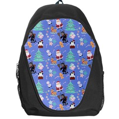 Blue Krampus Christmas Backpack Bag