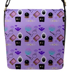 Pale Purple Goth Flap Closure Messenger Bag (s)