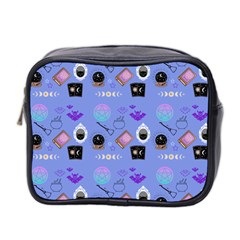 Pale Blue Goth Mini Toiletries Bag (two Sides)