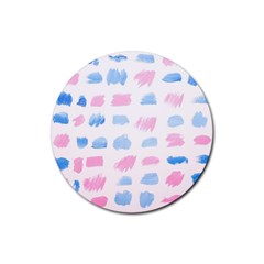 Background Collor Rubber Round Coaster (4 Pack) by nate14shop