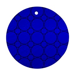 Background-blue Ornament (round) by nate14shop