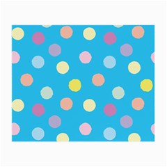 Blue Polkadot Small Glasses Cloth (2 Sides) by nate14shop