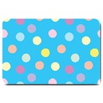 Blue Polkadot Large Doormat  30 x20  Door Mat