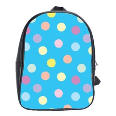 Blue Polkadot School Bag (large) by nate14shop