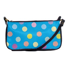 Blue Polkadot Shoulder Clutch Bag by nate14shop