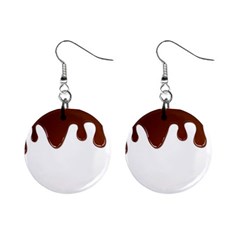 Chocolate Mini Button Earrings by nate14shop